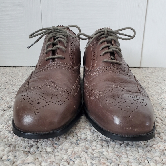 Florsheim Mens Oxford Dress Shoes Brown Gray Almond Toe main image 9